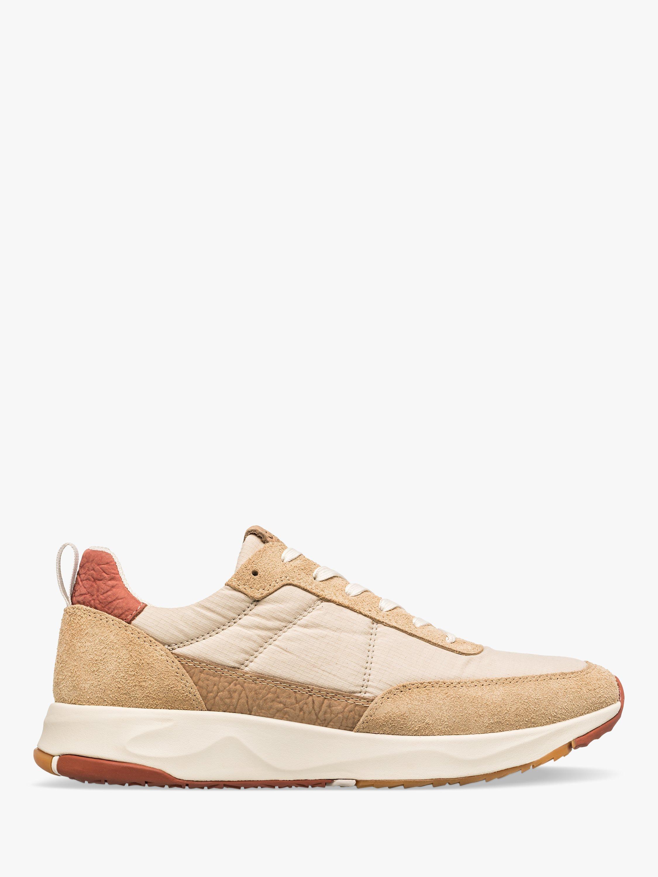Product image 1 of 5, which shows CLAE Owens Suede Blend Lace Up Trainers, Starfish/Multi, 7.5