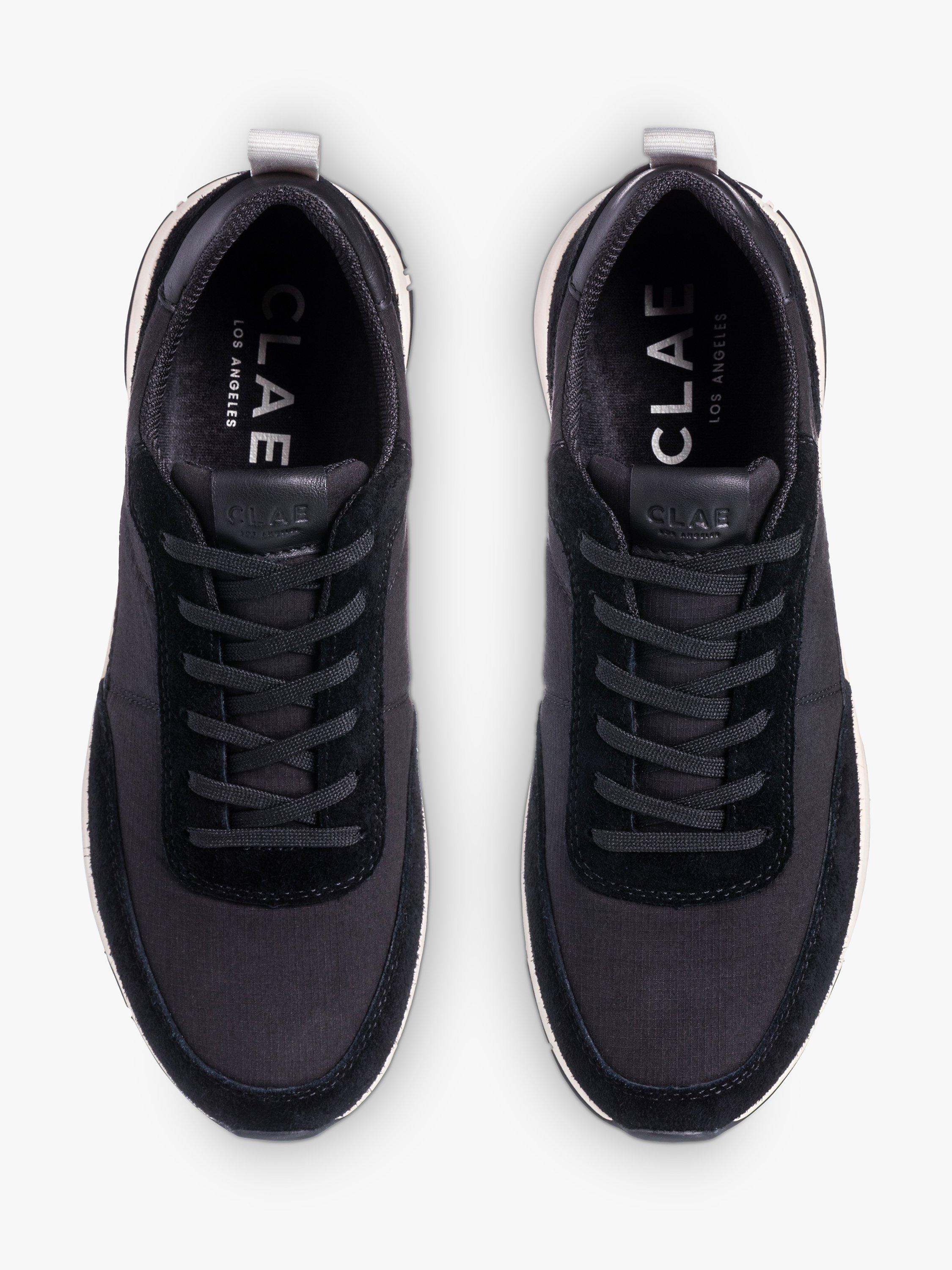 Product image 4 of 5, which shows CLAE Owens Suede Lace Up Trainers, Black, 6