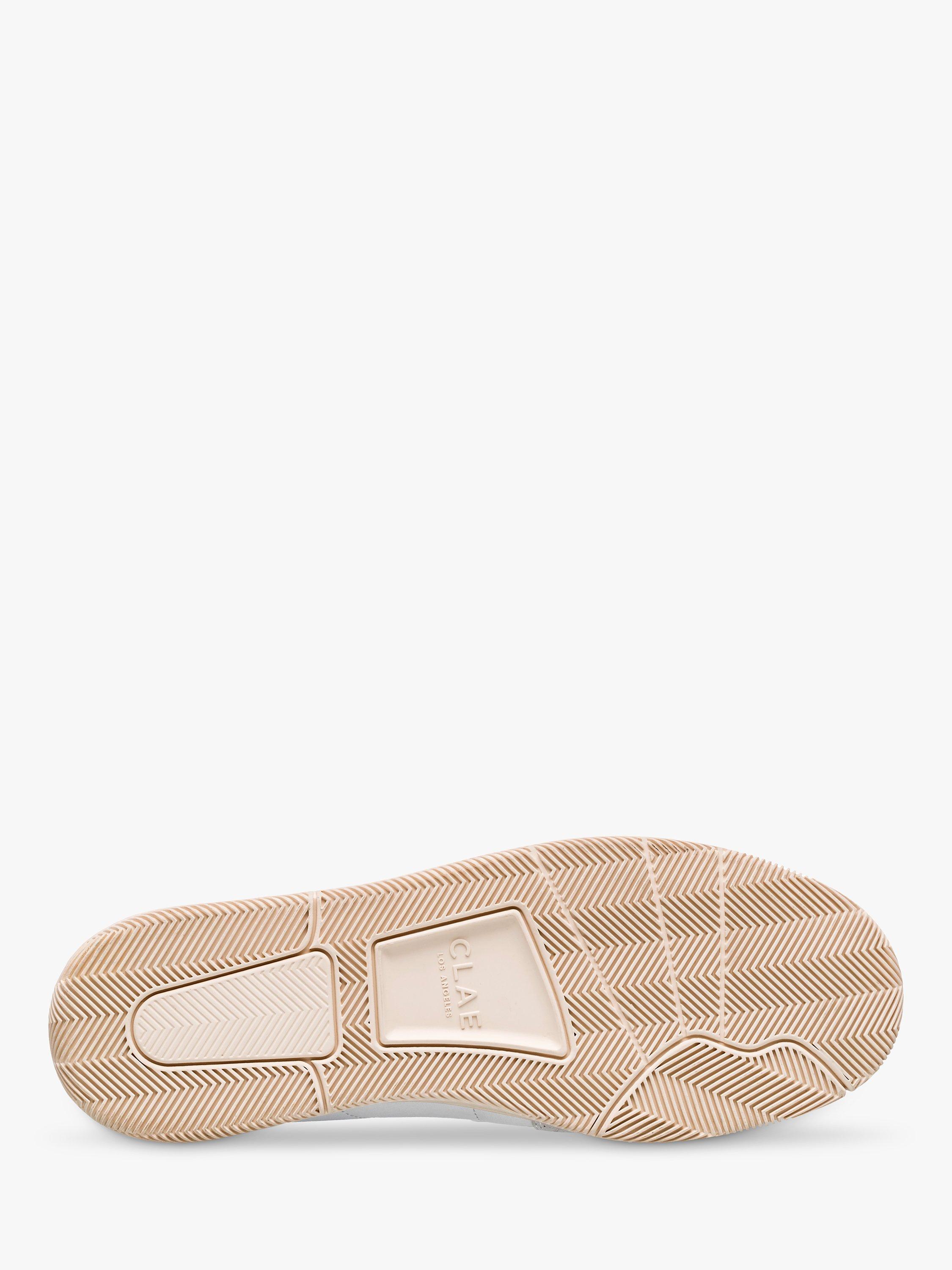Product image 5 of 5, which shows CLAE Monroe Leather Lace Up Trainers, White/Navy, 11