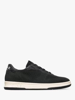 CLAE Malone Knitted Lace Up Trainers, Black