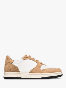 CLAE Malone Apple Lace Up Trainers, White/Starfish/Black