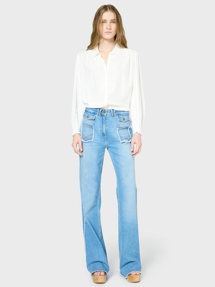 Gerard Darel Anna Cotton Blend Jeans - view 2, Blue