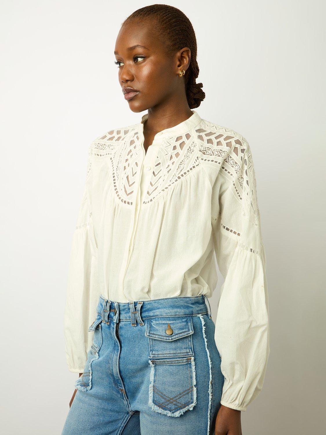Gerard Darel Ainara Cotton Blouse, White