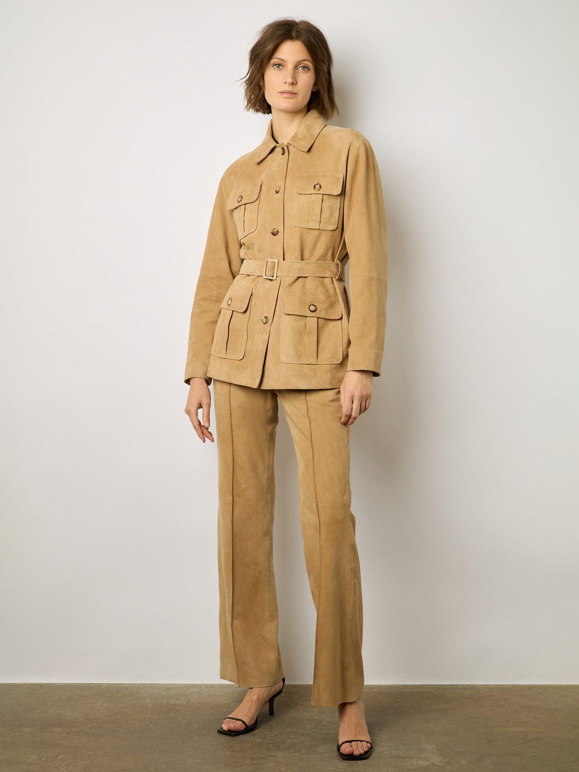 Gerard Darel Joyce Suede Jacket Sand