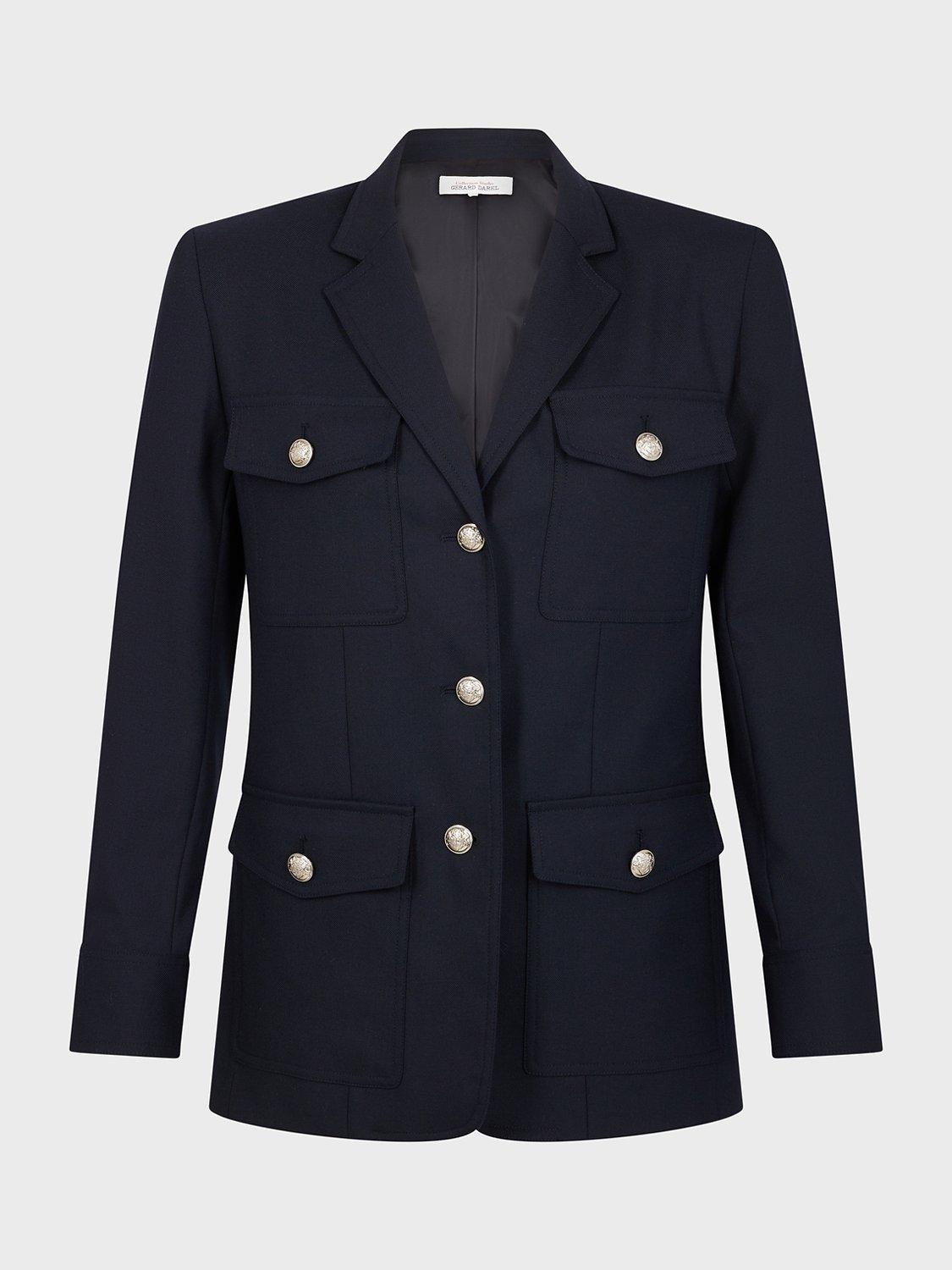 Gerard Darel Brandy Wool Blend Blazer, Navy