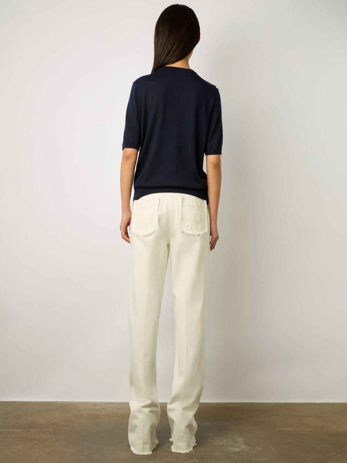 Product image 3 of 7, which shows Gerard Darel Lysea Merino Wool Top, Navy, 10