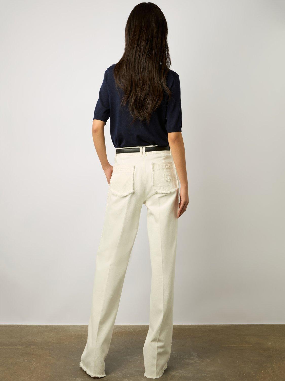 Product image 7 of 7, which shows Gerard Darel Lysea Merino Wool Top, Navy, 10