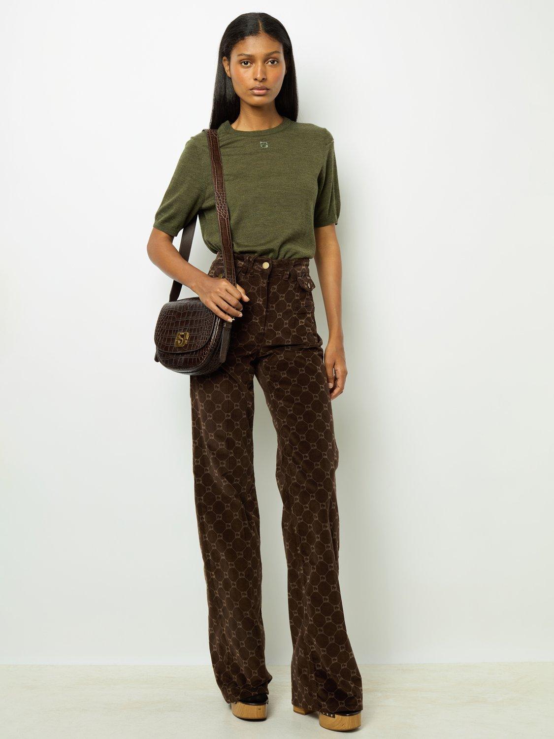 Product image 5 of 7, which shows Gerard Darel Lysea Merino Wool Top, Khaki, 6