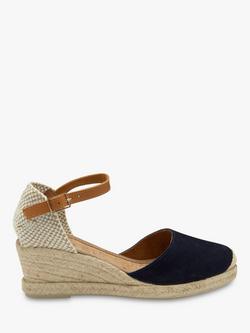 Ravel Rhea Suede Wedge Espadrille Sandals, Navy