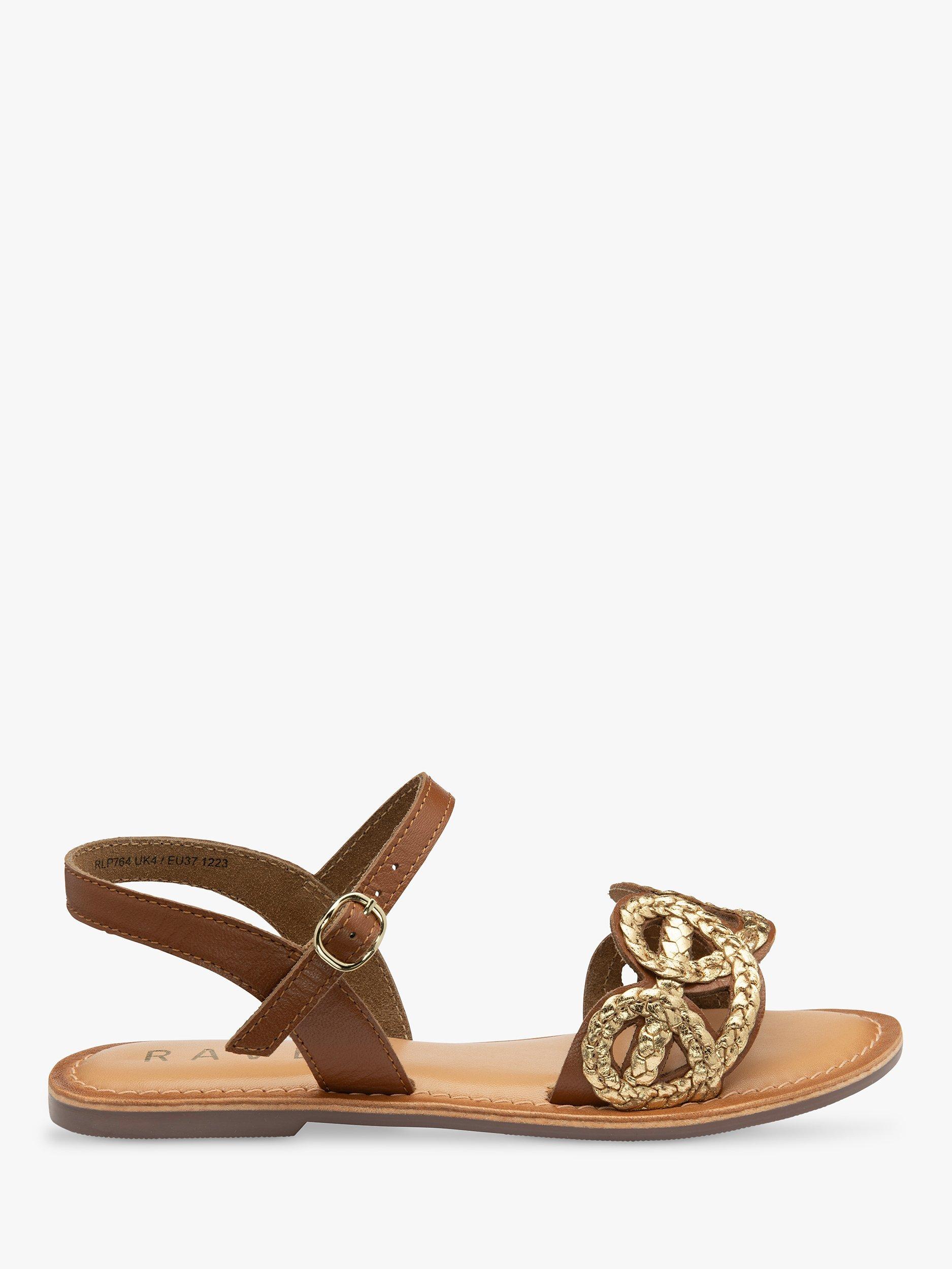 Ravel Lauder Leather Flat Sandals, Tan