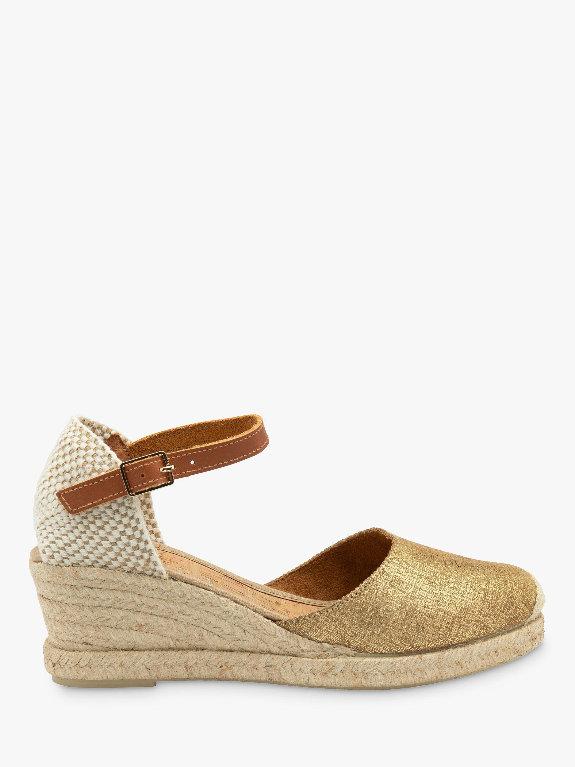 Ravel Enyo Wedge Espadrille Sandals, Gold, 3