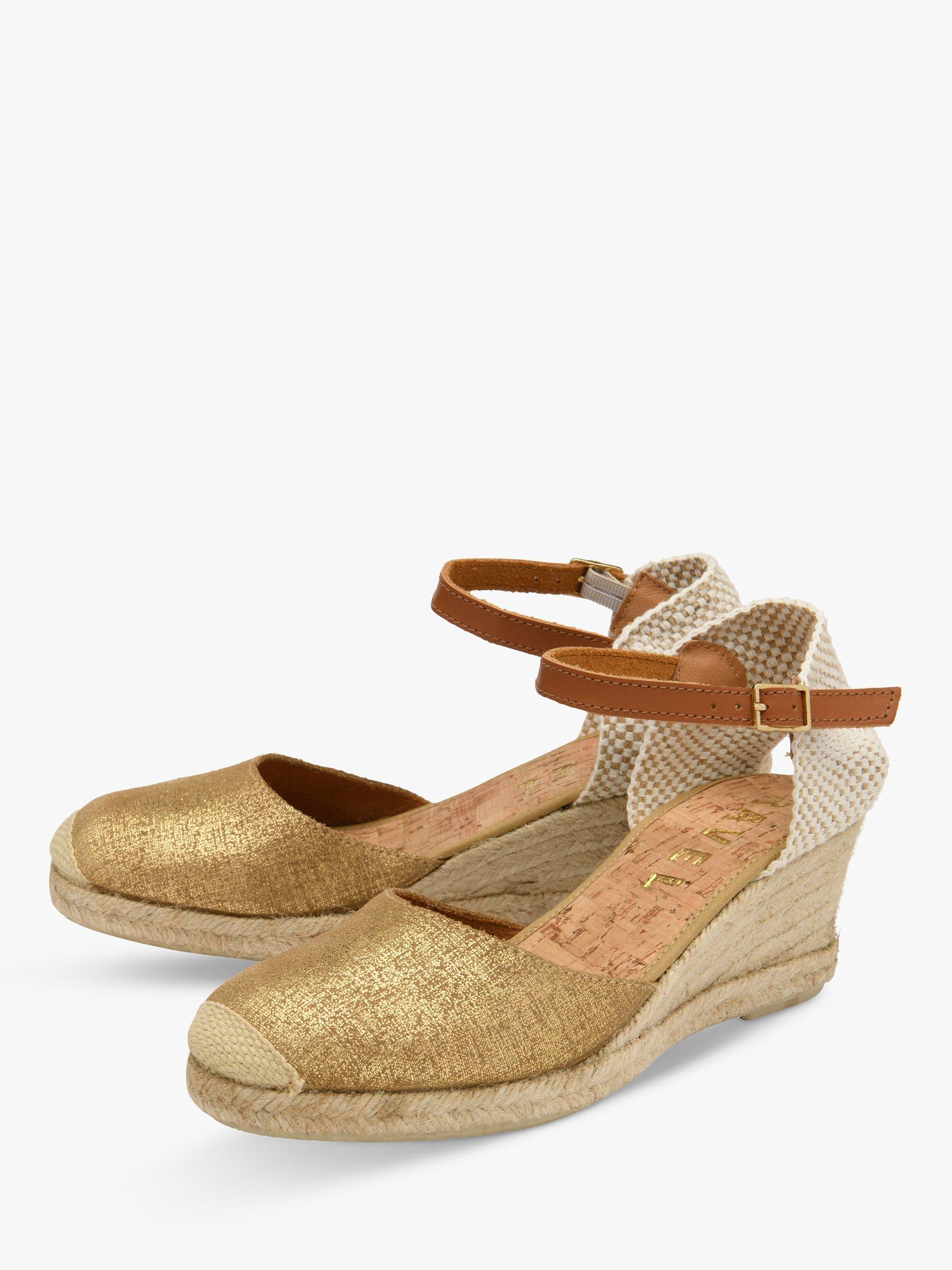 Ravel Enyo Wedge Espadrille Sandals, Gold, 3