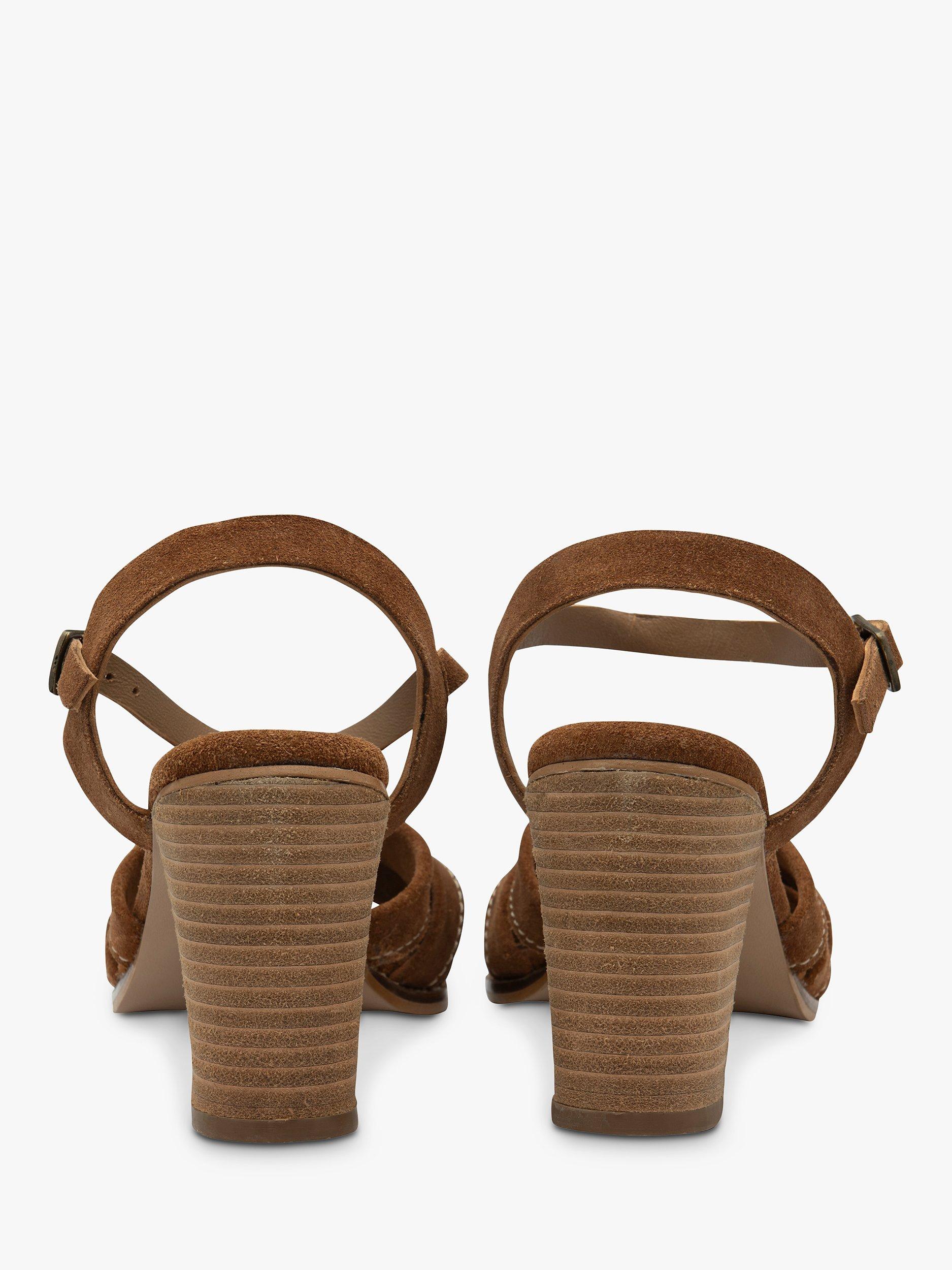 Product image 3 of 4, which shows Ravel Cullen Suede Heeled Sandals, Tan, 4