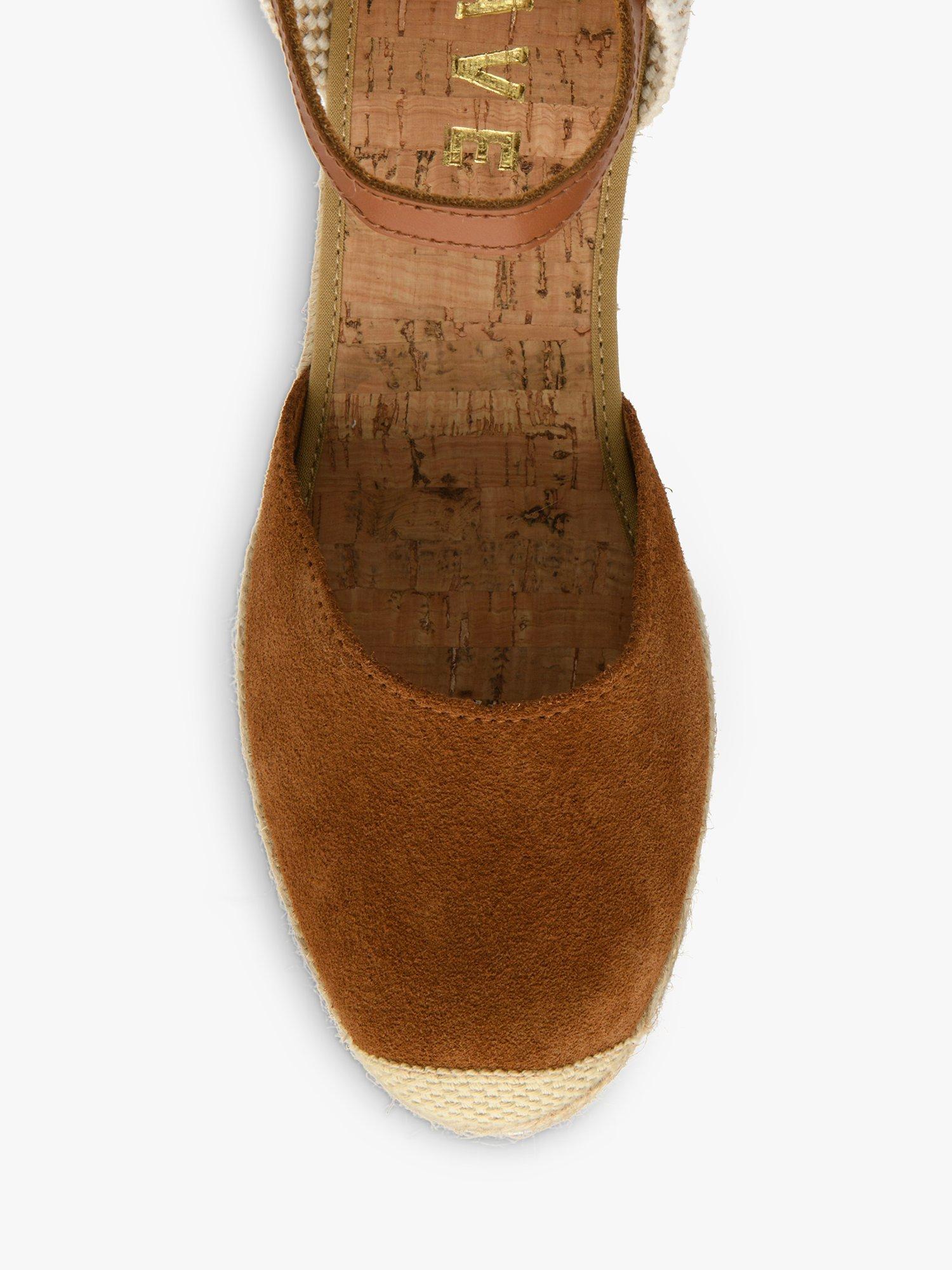 Product image 4 of 4, which shows Ravel Rhea Suede Wedge Espadrille Sandals, Tan, 3