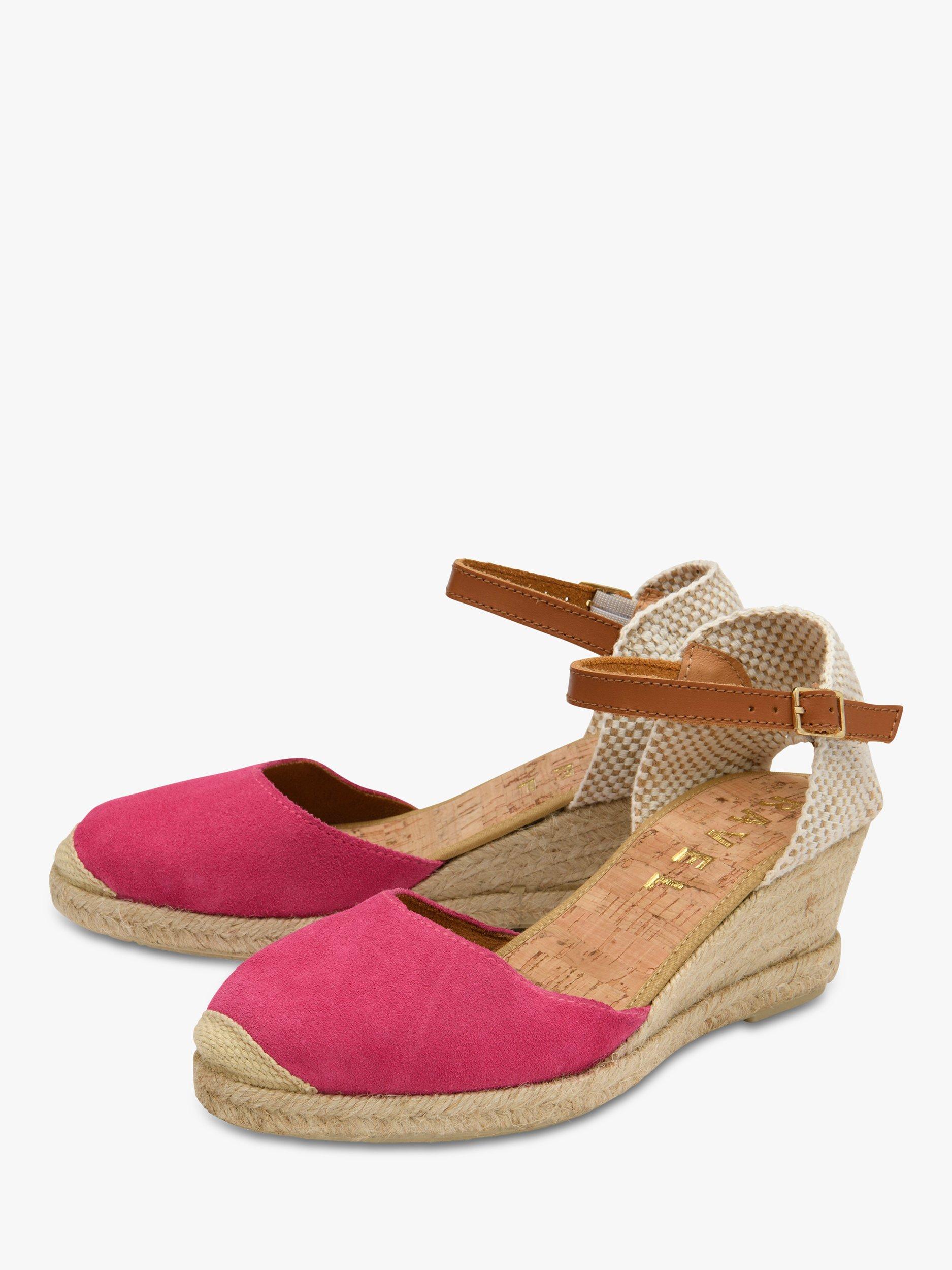 Product image 2 of 4, which shows Ravel Rhea Wedge Espadrille Sandals, Fuchsia, 5