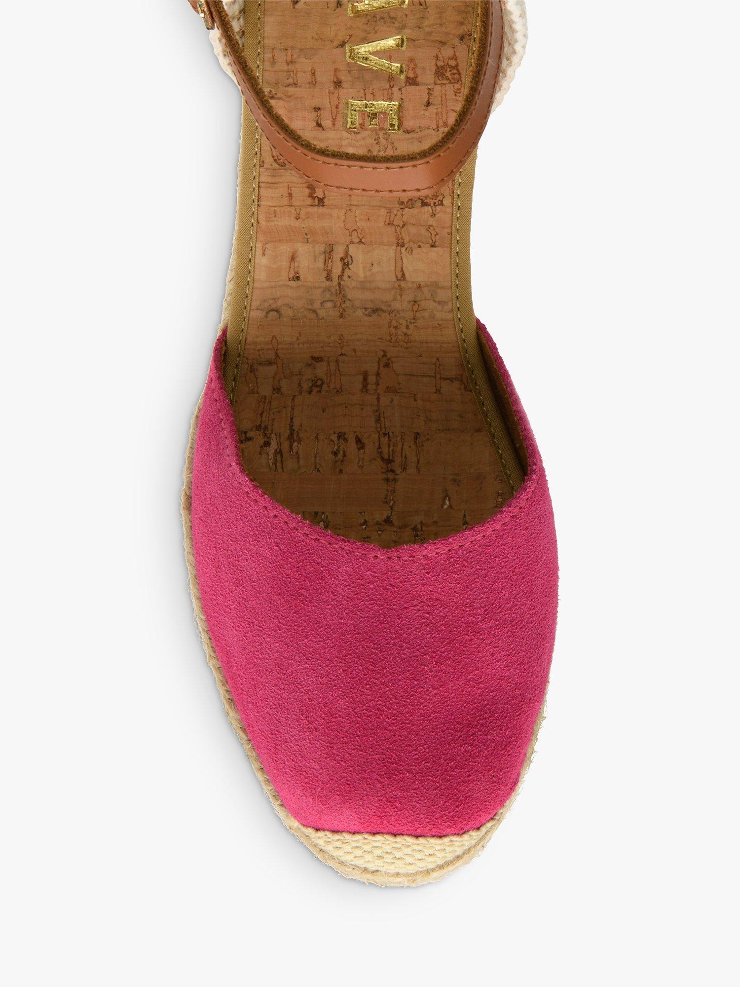 Product image 4 of 4, which shows Ravel Rhea Wedge Espadrille Sandals, Fuchsia, 5