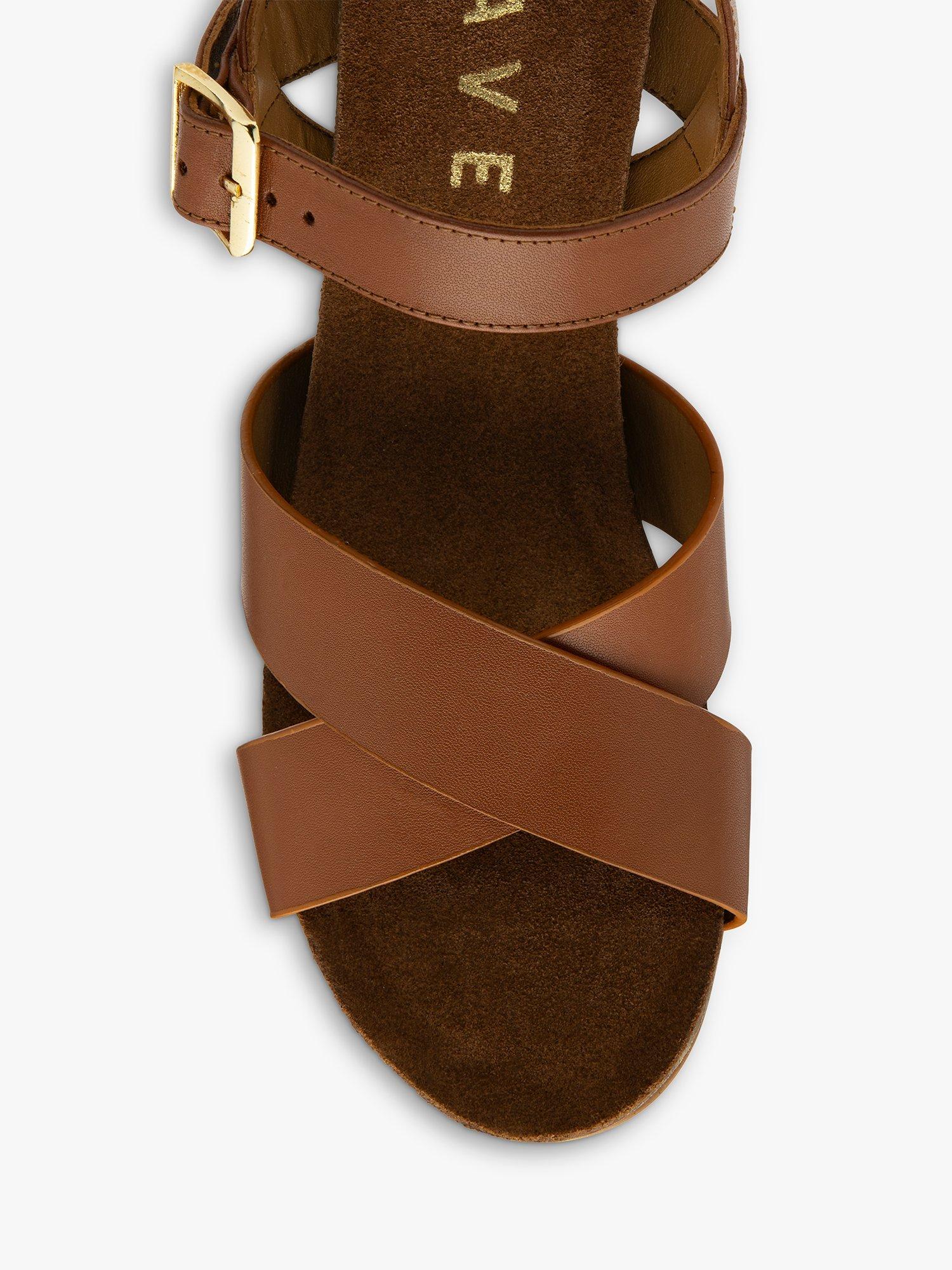 Product image 4 of 4, which shows Ravel Kelty Leather Wedge Sandals, Tan, 4