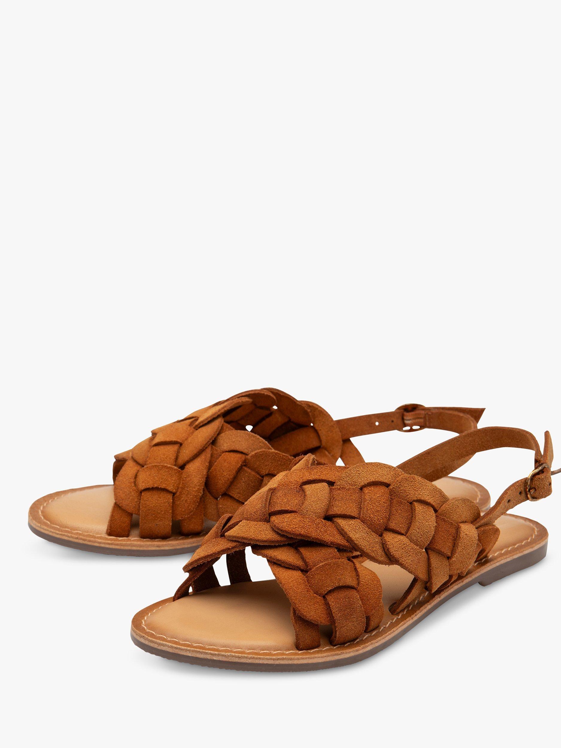 Product image 2 of 4, which shows Ravel Perran Suede Open Toe Sandals, Tan, 5