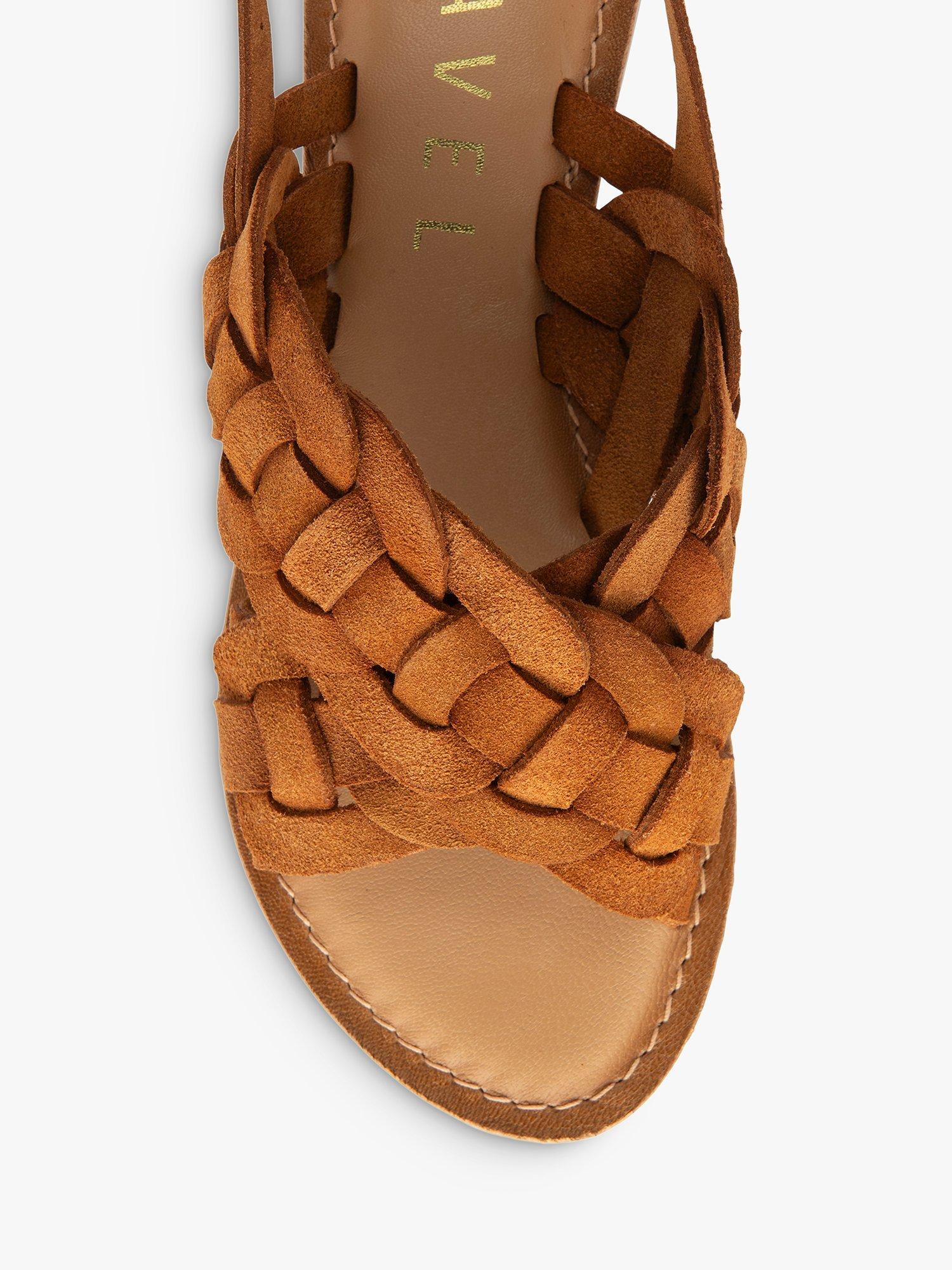 Product image 4 of 4, which shows Ravel Perran Suede Open Toe Sandals, Tan, 5
