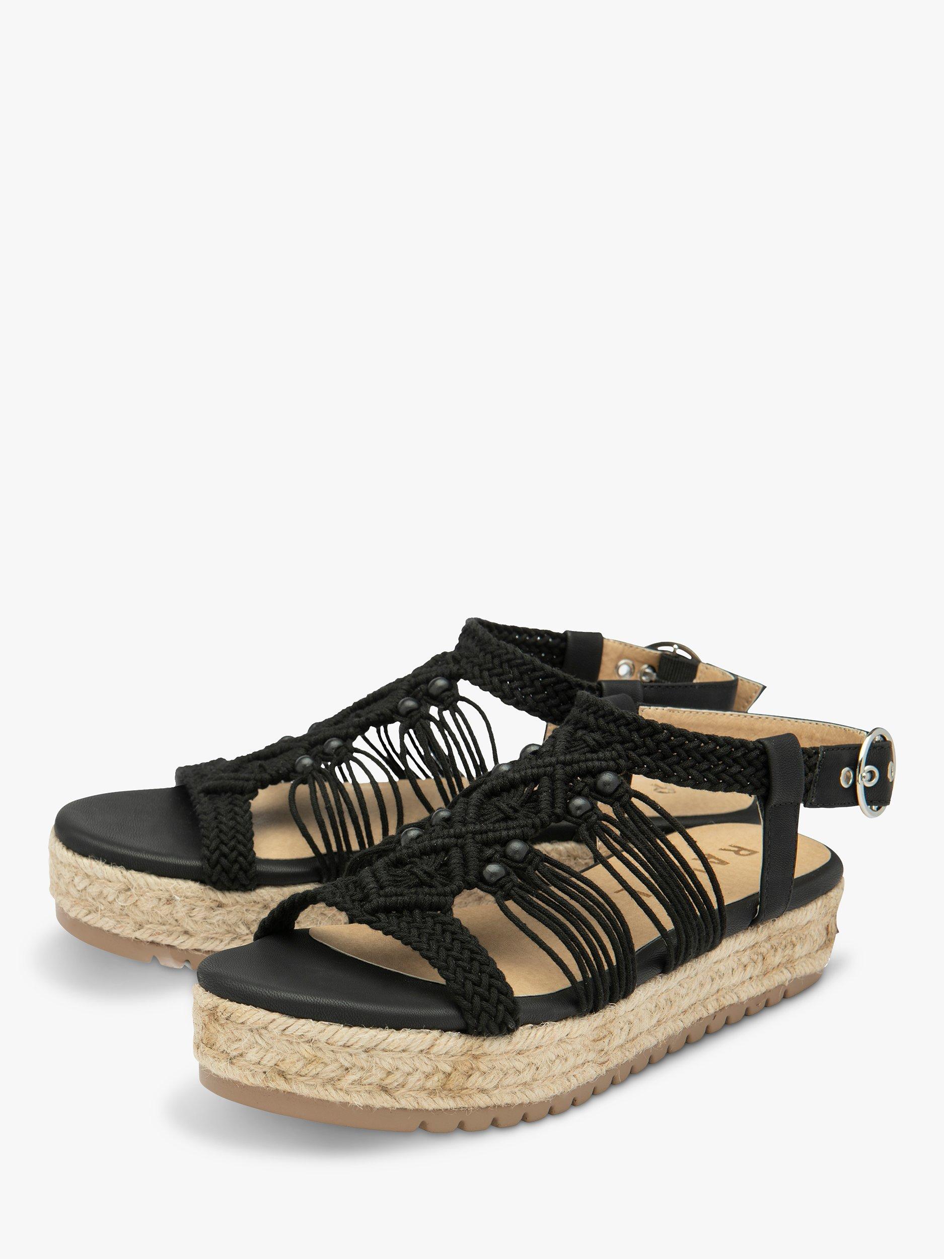 Product image 2 of 4, which shows Ravel Medway Flatform Sandals, Black, 5