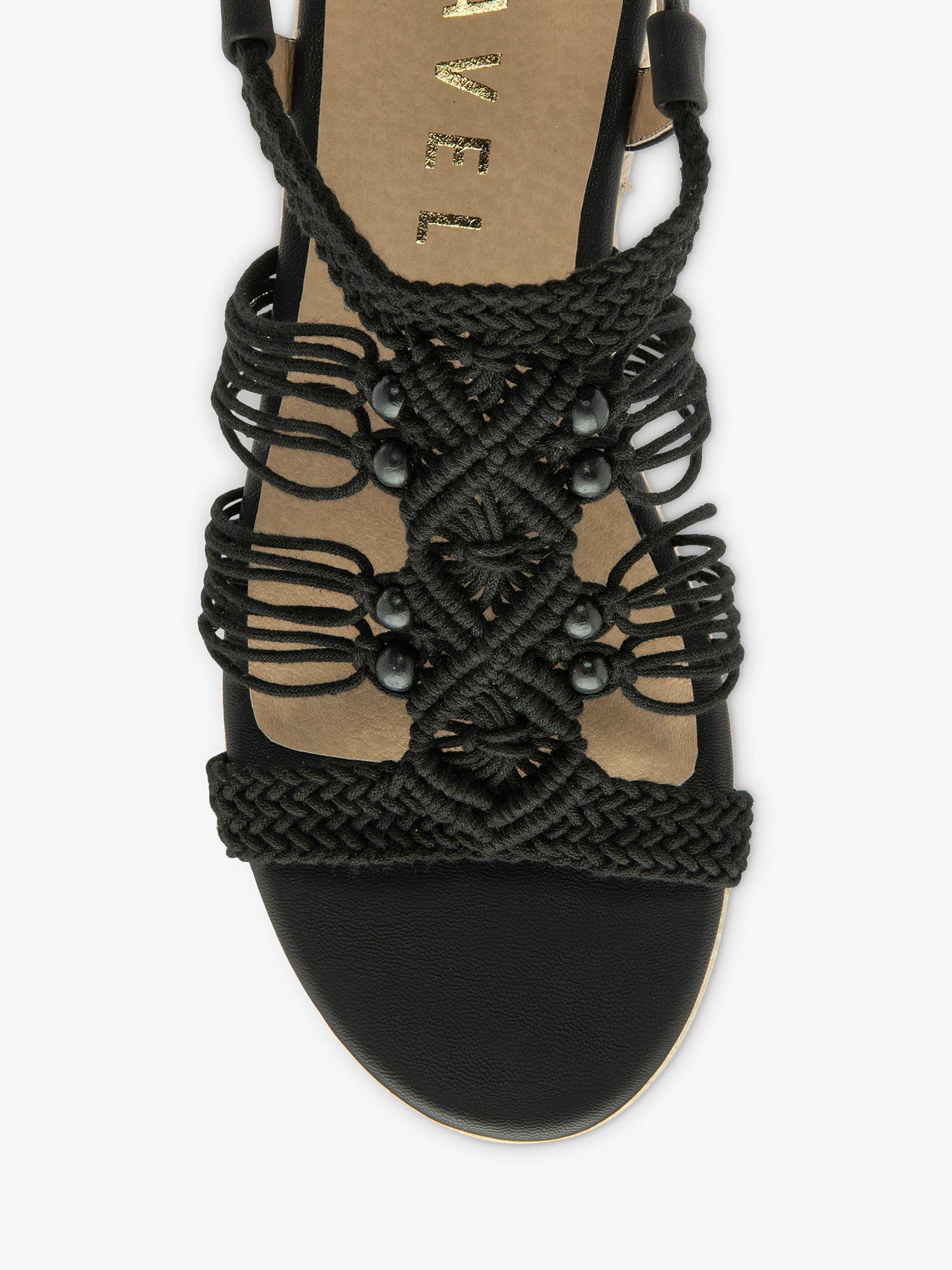 Product image 4 of 4, which shows Ravel Medway Flatform Sandals, Black, 5