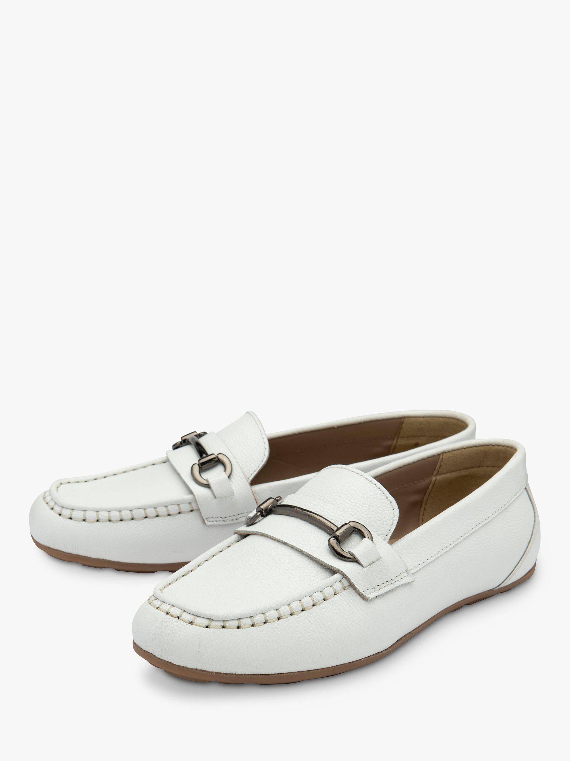Product image 2 of 4, which shows Ravel Dutton Leather Loafers, White, 8
