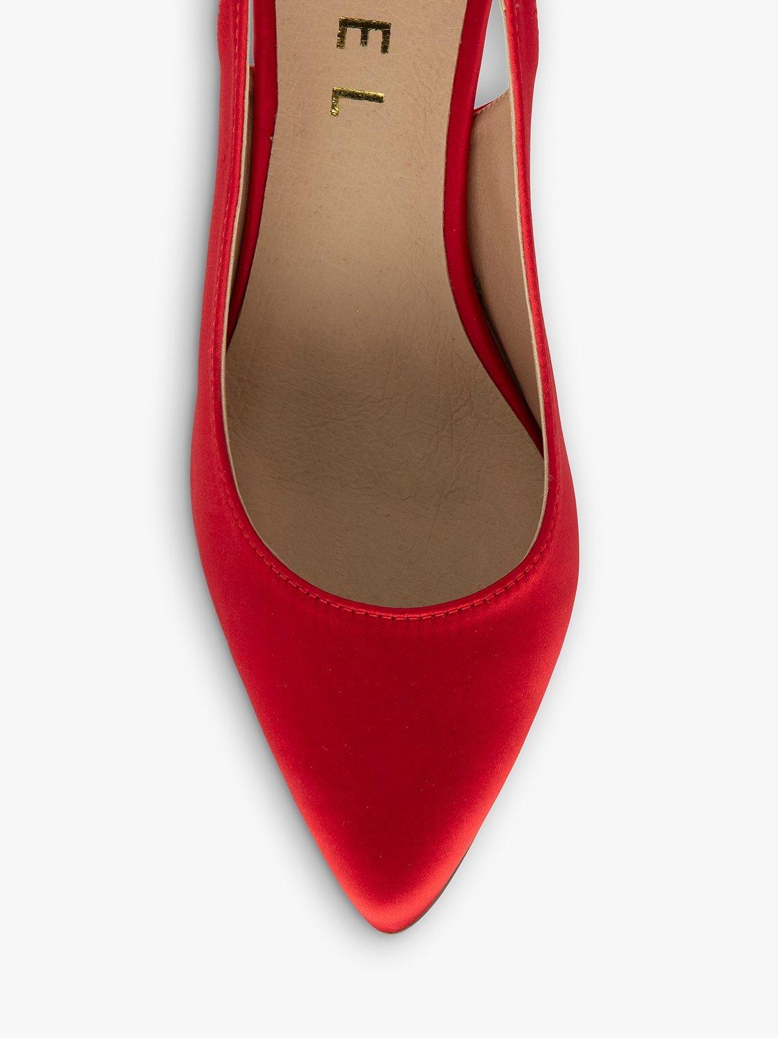 Product image 4 of 4, which shows Ravel Kavan Satin Stiletto Heel Slingback Court Shoes, Red, 4