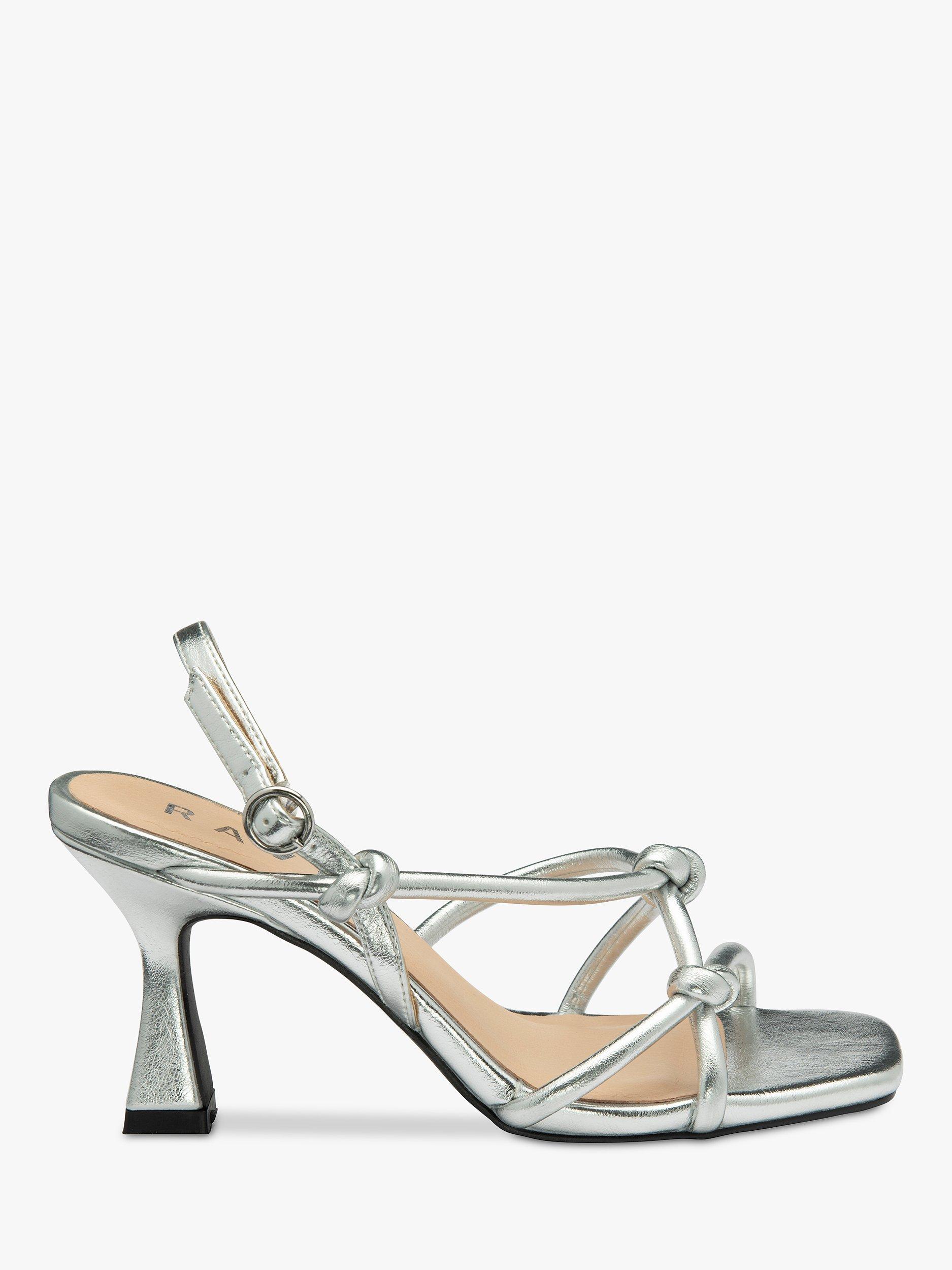 Ravel Patna Heeled Slingback Sandals, Silver, 3