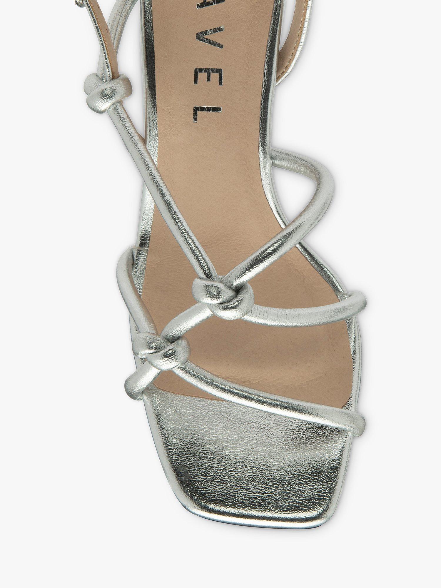 Ravel Patna Heeled Slingback Sandals, Silver, 3