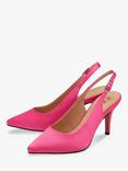 Ravel Kavan Satin Stiletto Heel Slingback Court Shoes, Magenta