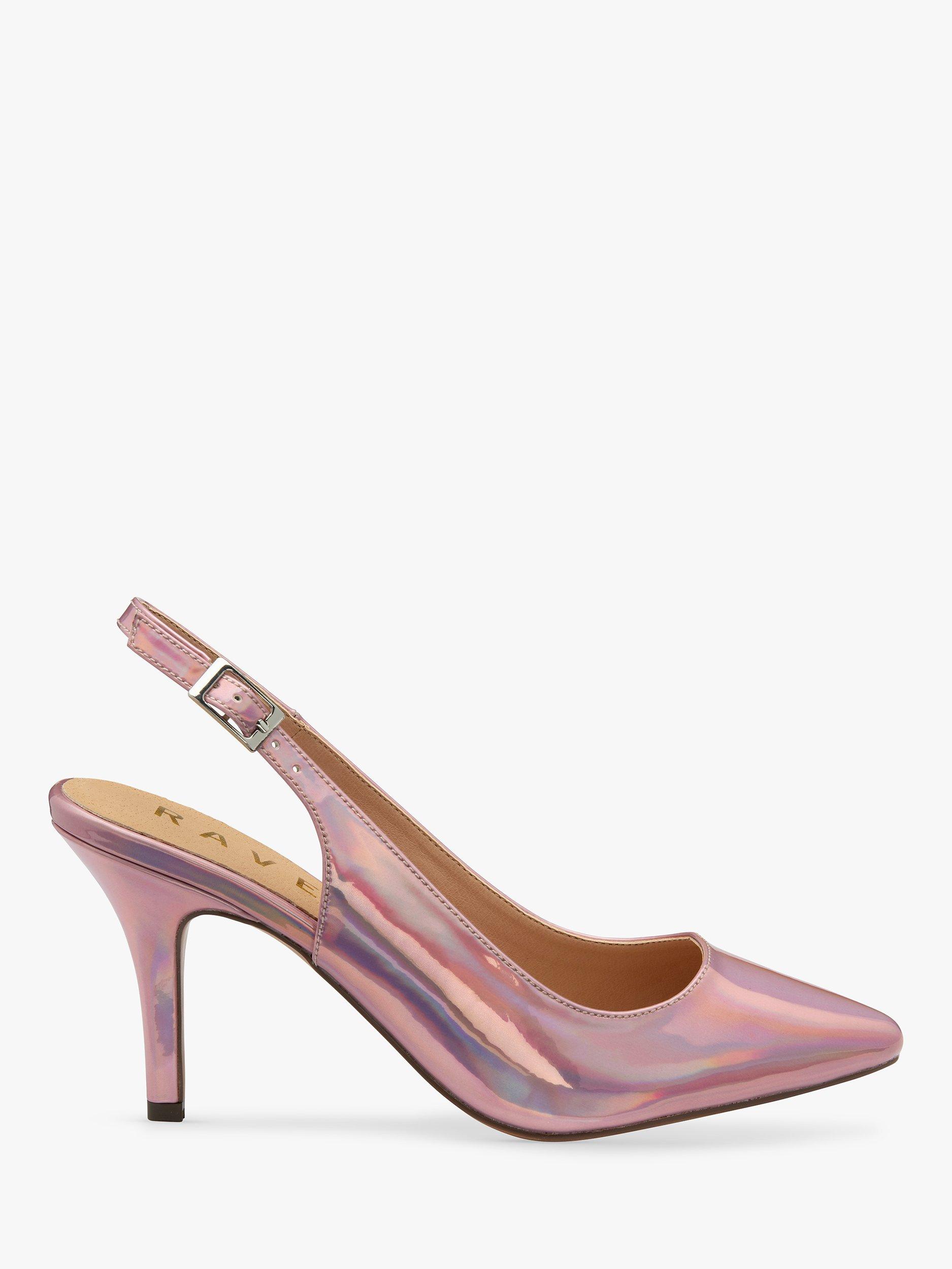 Ravel Kavan Iridescent Stiletto Heel Slingback Court Shoes, Pink, 8