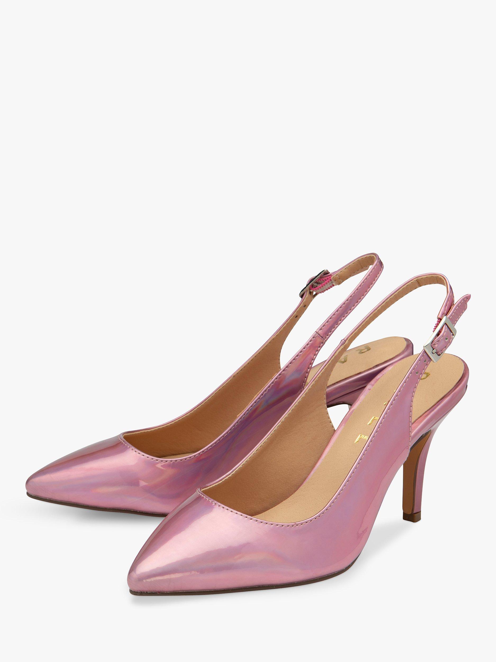 Ravel Kavan Iridescent Stiletto Heel Slingback Court Shoes, Pink, 8