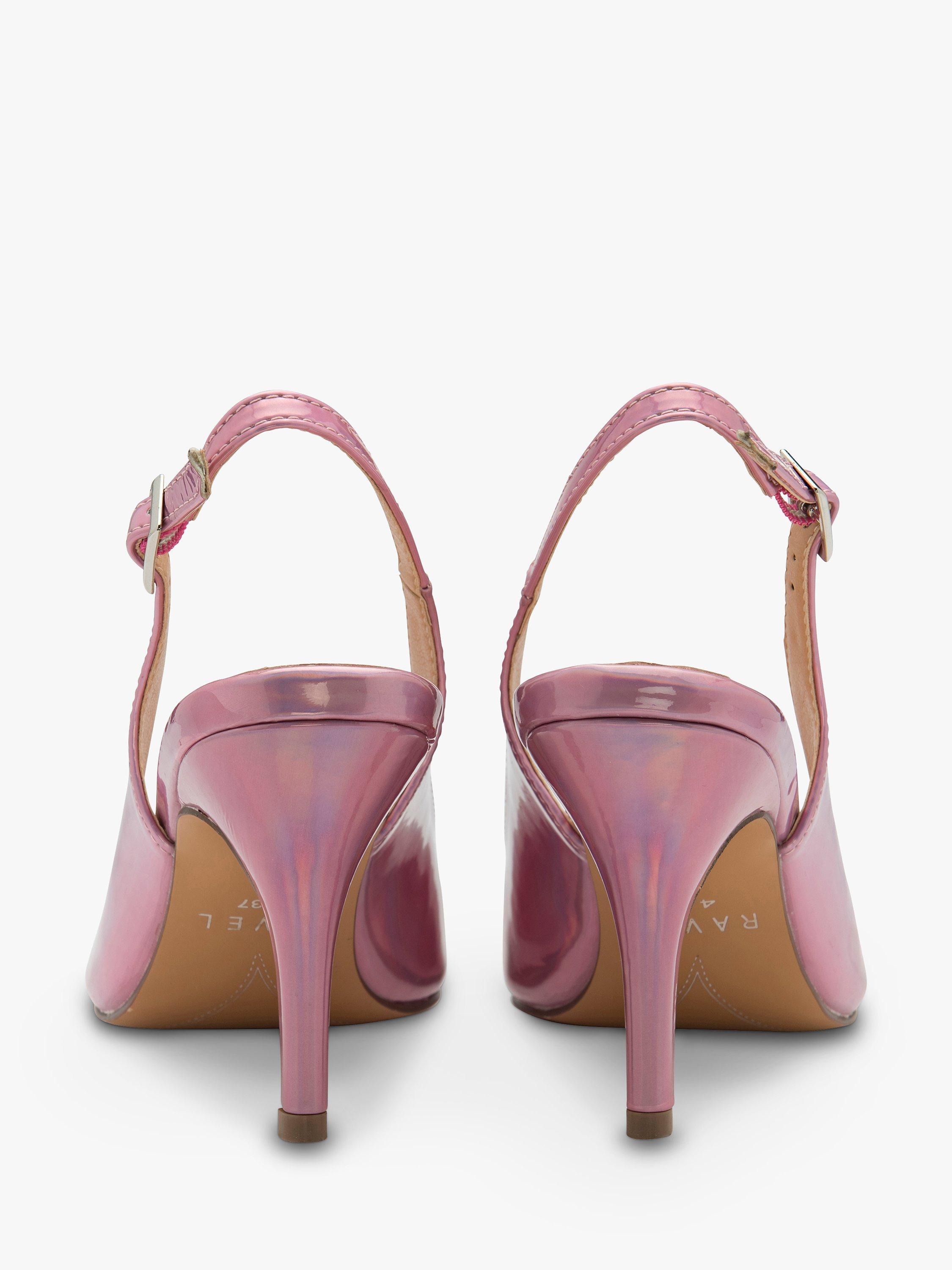 Ravel Kavan Iridescent Stiletto Heel Slingback Court Shoes, Pink, 8