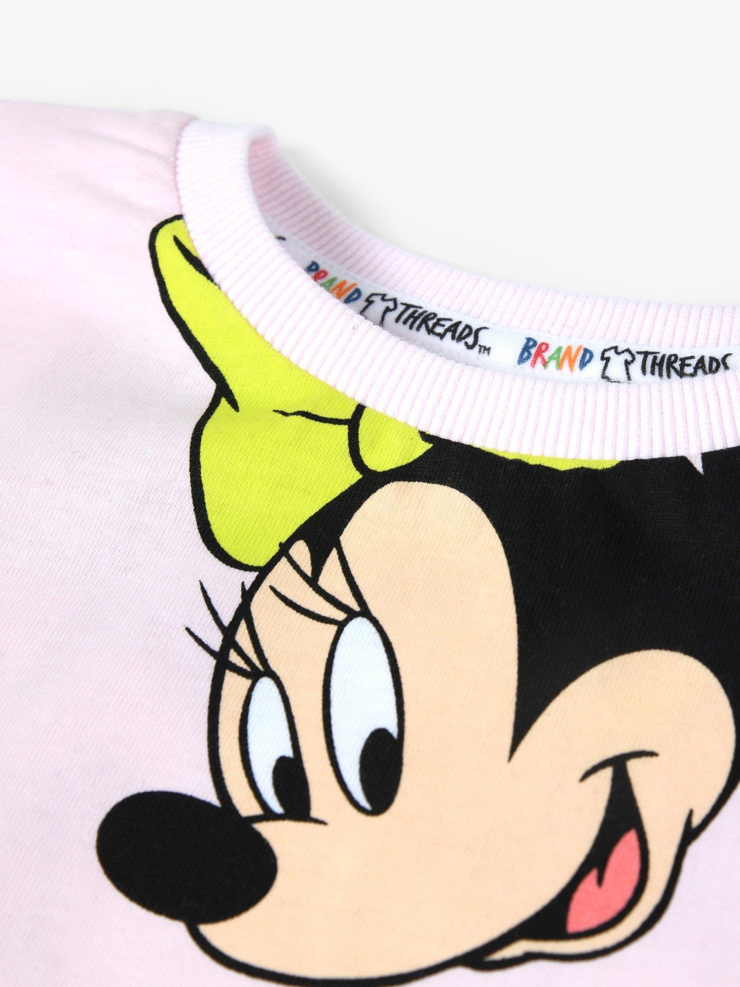 Product image 4 of 5, which shows Brand Threads Kids' Disney Minnie Mouse T-Shirt and Shorts Set, Pink, 4-5 years