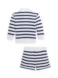 Ralph Lauren Baby Cotton Striped Top & Shorts Set, White/Multi