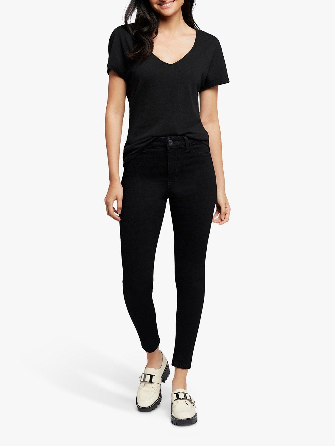 Product image 1 of 6, which shows Current/Elliott The Borderline Mid Rise Skinny Jeans, Coal, W23/L26