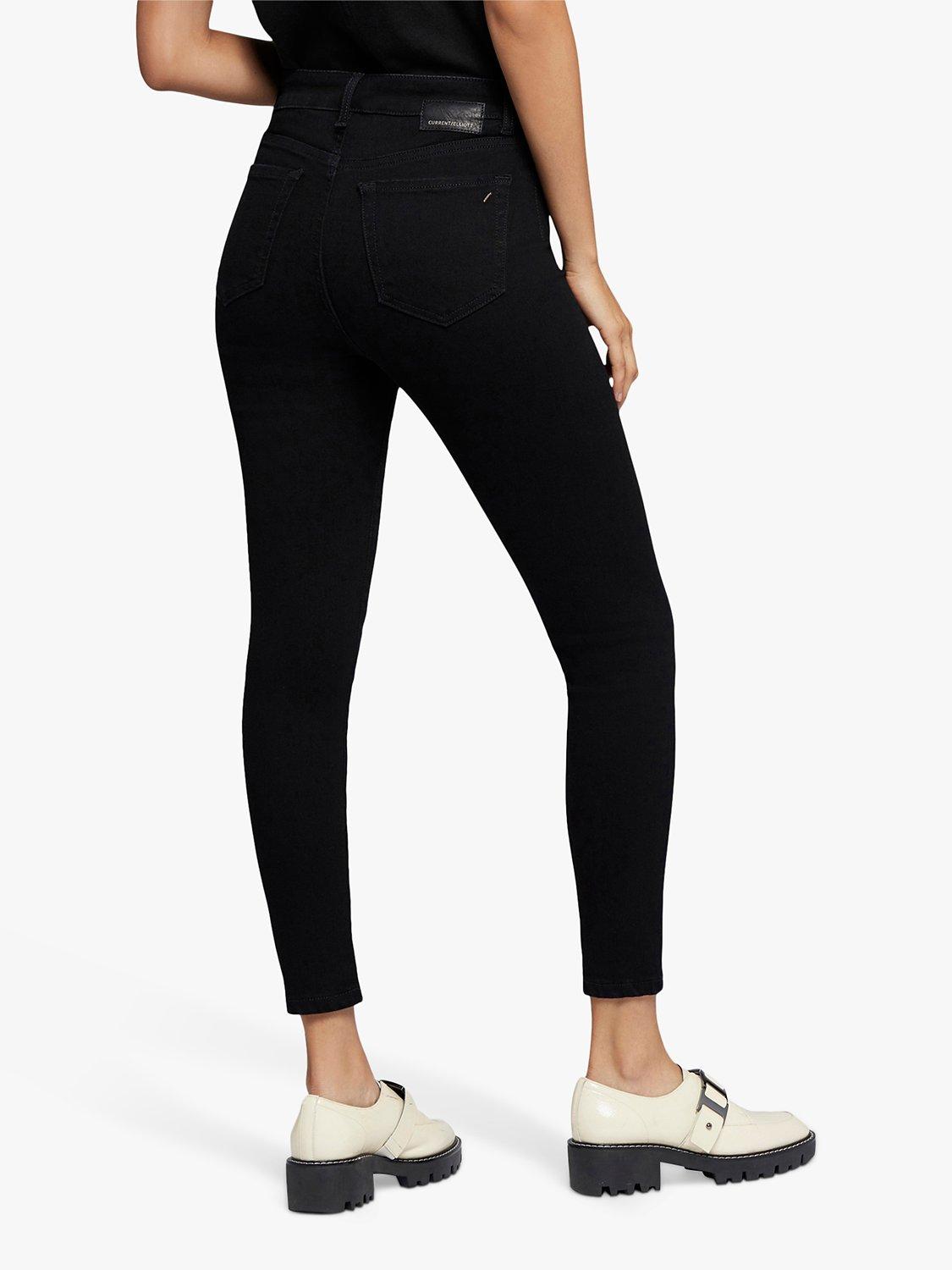 Product image 2 of 6, which shows Current/Elliott The Borderline Mid Rise Skinny Jeans, Coal, W23/L26