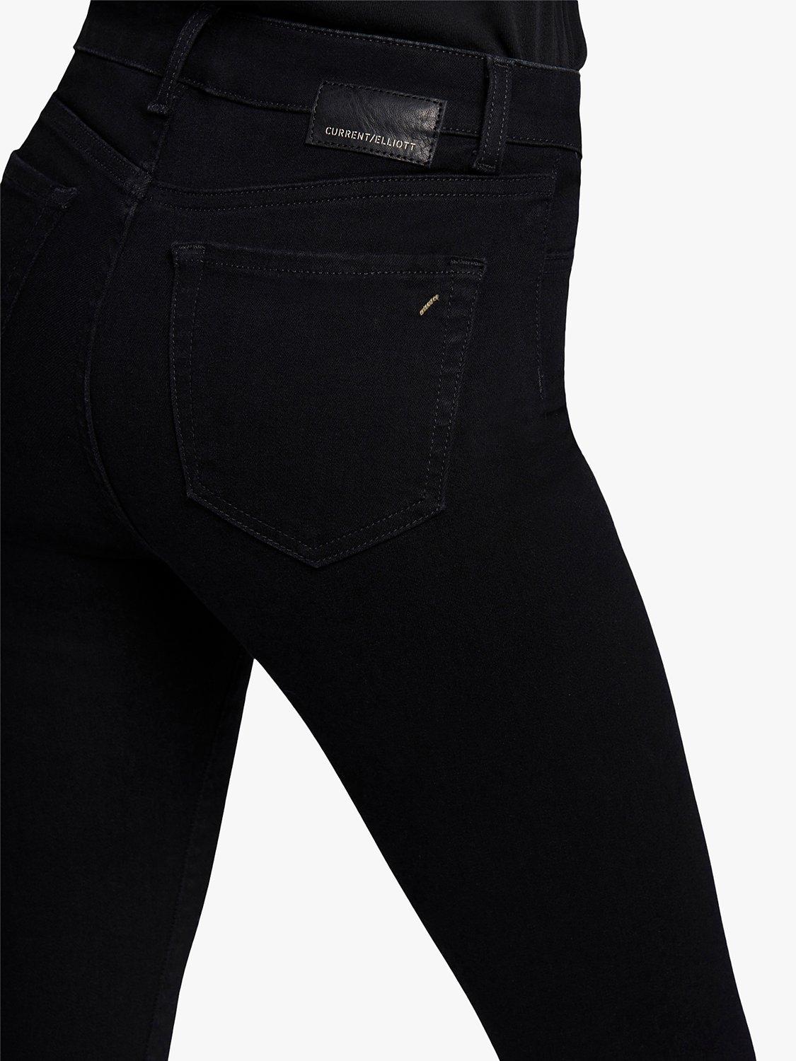 Product image 6 of 6, which shows Current/Elliott The Borderline Mid Rise Skinny Jeans, Coal, W23/L26