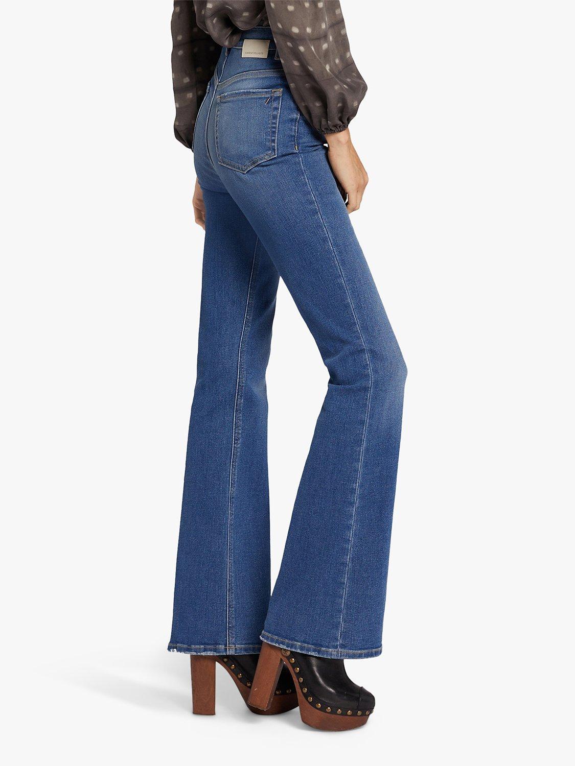 Product image 3 of 5, which shows Current/Elliott The Side Street High Rise Flare Jeans, Vapor Mid Blue, W23/L34