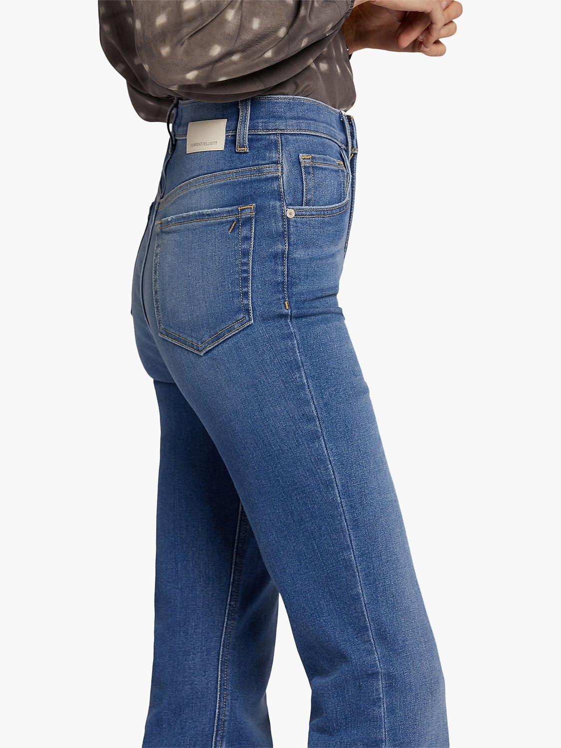 Product image 5 of 5, which shows Current/Elliott The Side Street High Rise Flare Jeans, Vapor Mid Blue, W23/L34
