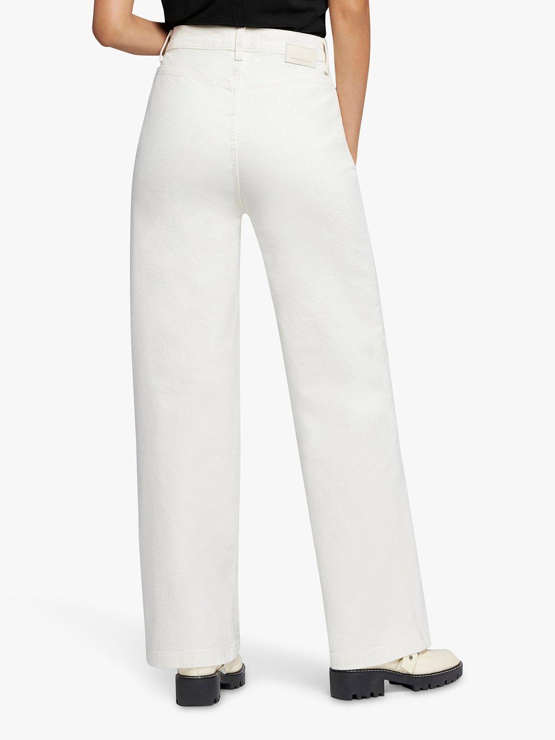 Product image 4 of 6, which shows Current/Elliott The Pioneer High Rise Wide Leg Jean, Moonbeam, W32/L30