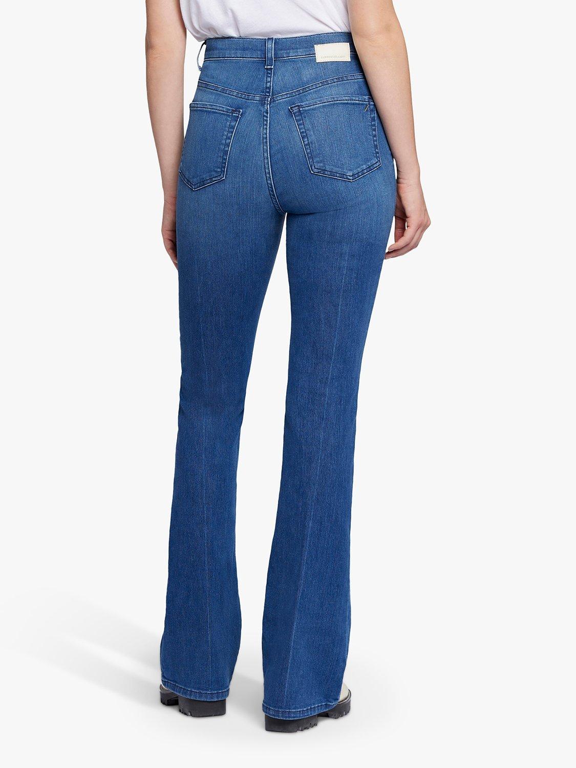 Product image 2 of 5, which shows Current/Elliott The Side Street High Rise Flare Jeans, Mariposa Mid Blue, W30/L34