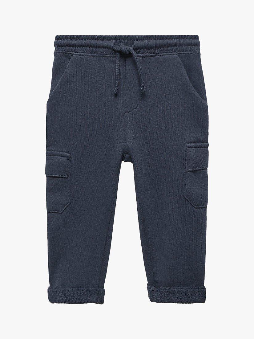 Mango Baby Lito Jogger Style Trousers, Navy