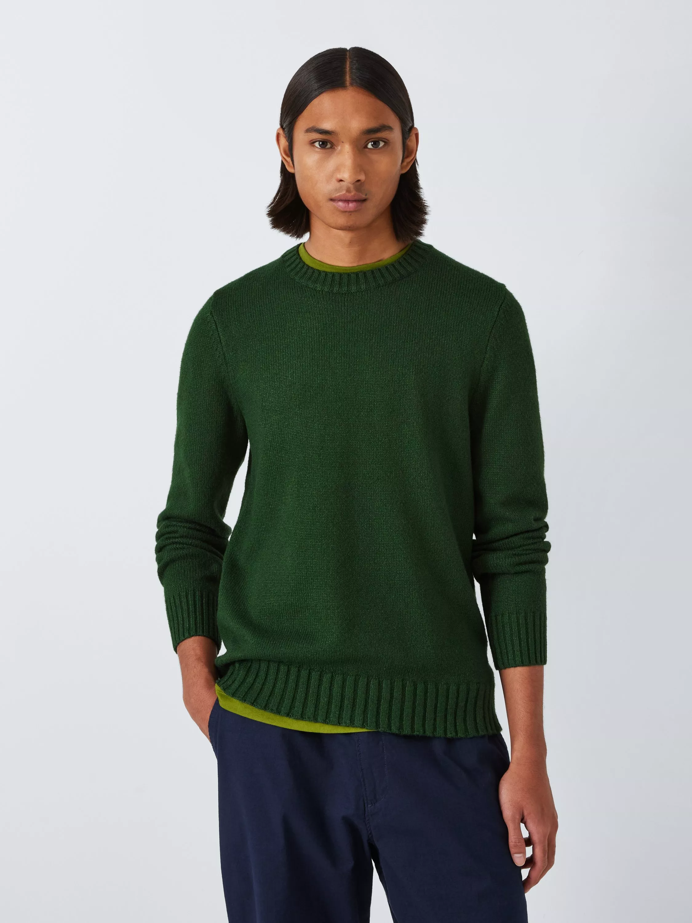 Dark green jumper mens best sale