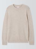 John Lewis ANYDAY Cotton Blend Knit Crew Neck Jumper, Natural