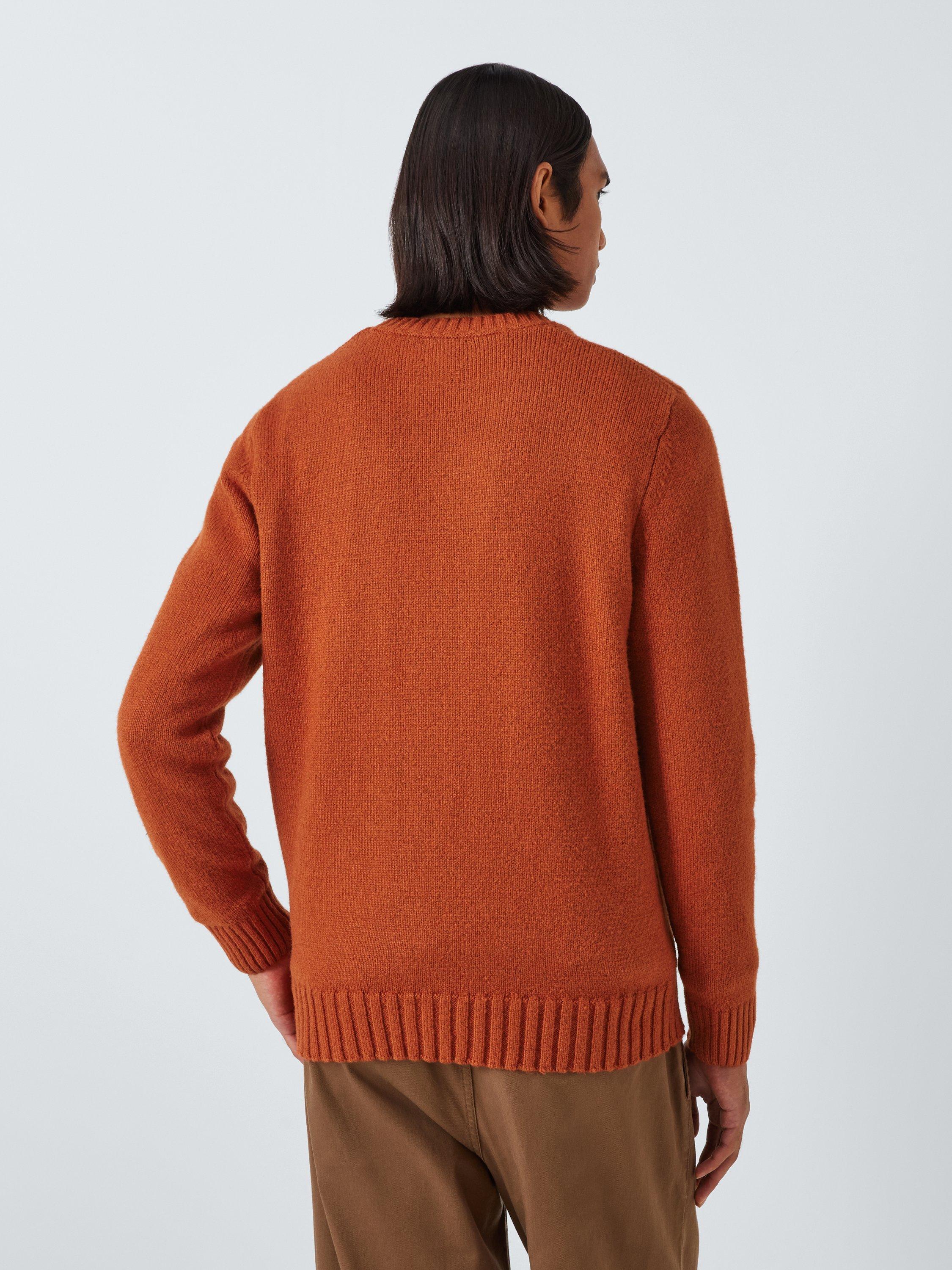 Product image 2 of 7, which shows John Lewis ANYDAY Cotton Blend Knit Crew Neck Jumper, Red, S