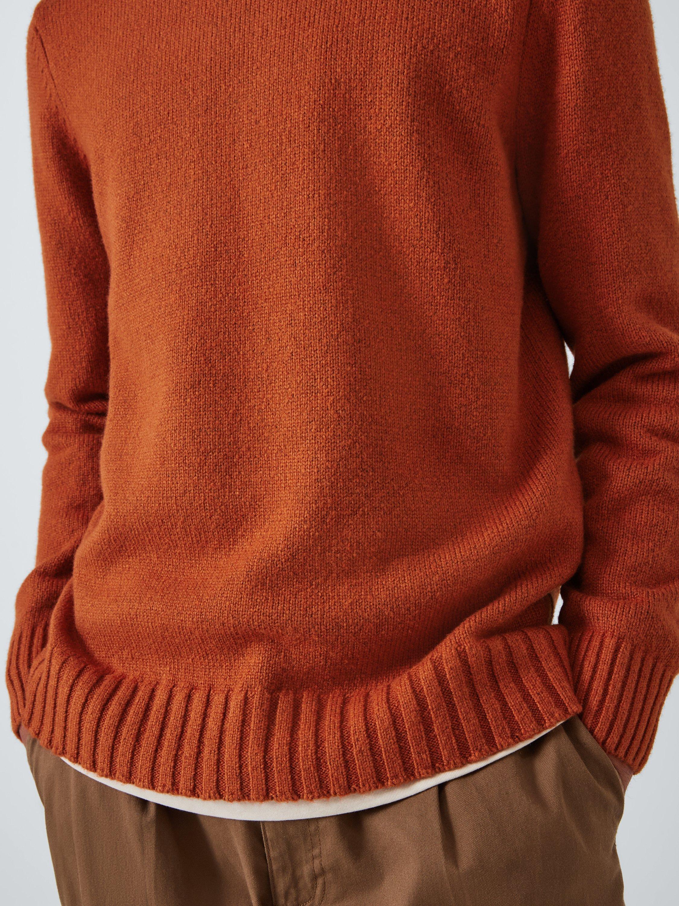 Product image 6 of 7, which shows John Lewis ANYDAY Cotton Blend Knit Crew Neck Jumper, Red, S