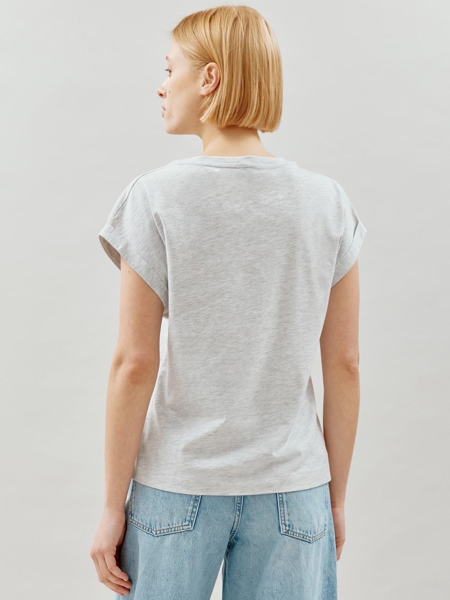 Albaray Roll Back Cuff T-Shirt, Grey, 8