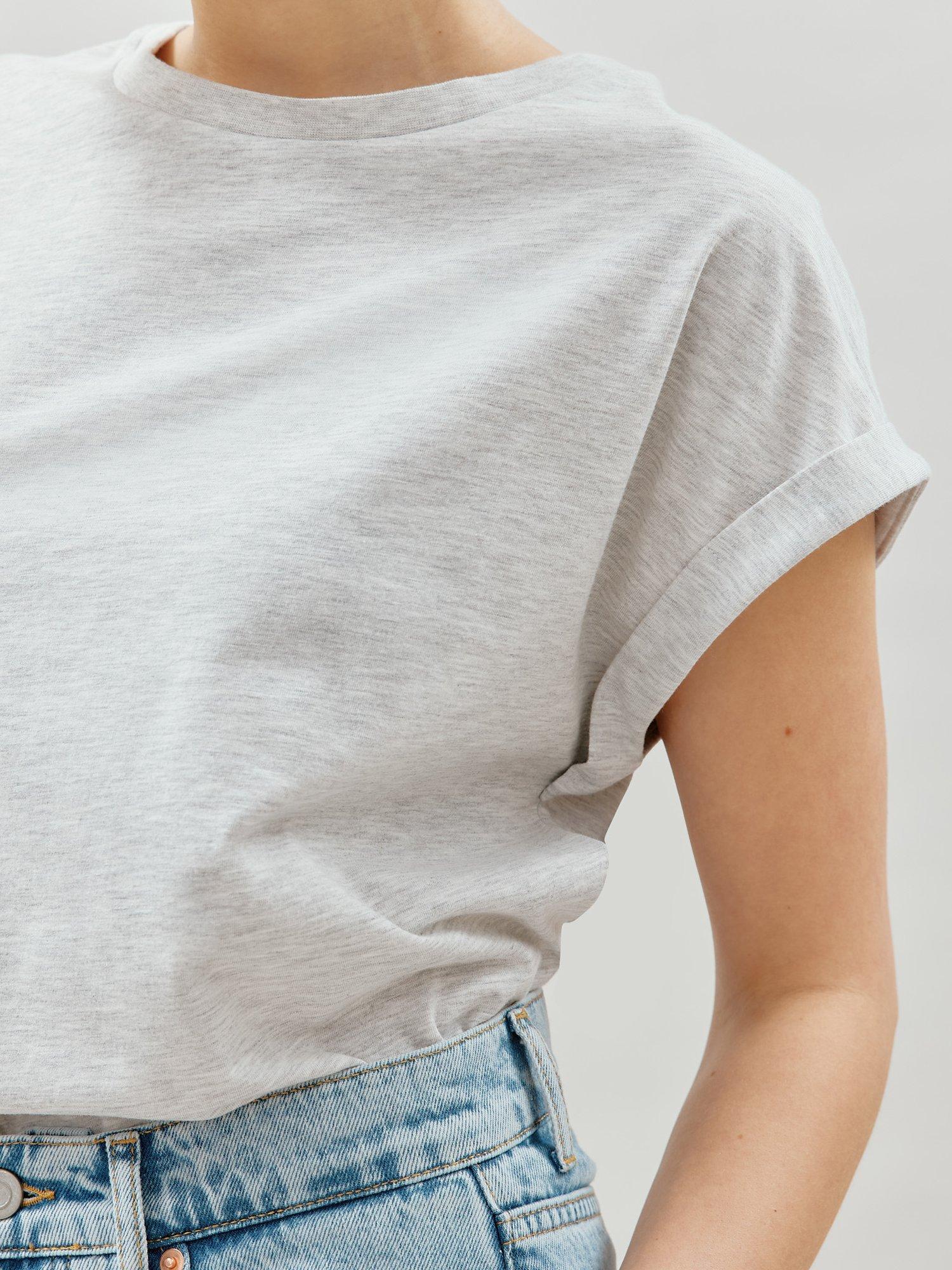 Albaray Roll Back Cuff T-Shirt, Grey, 8