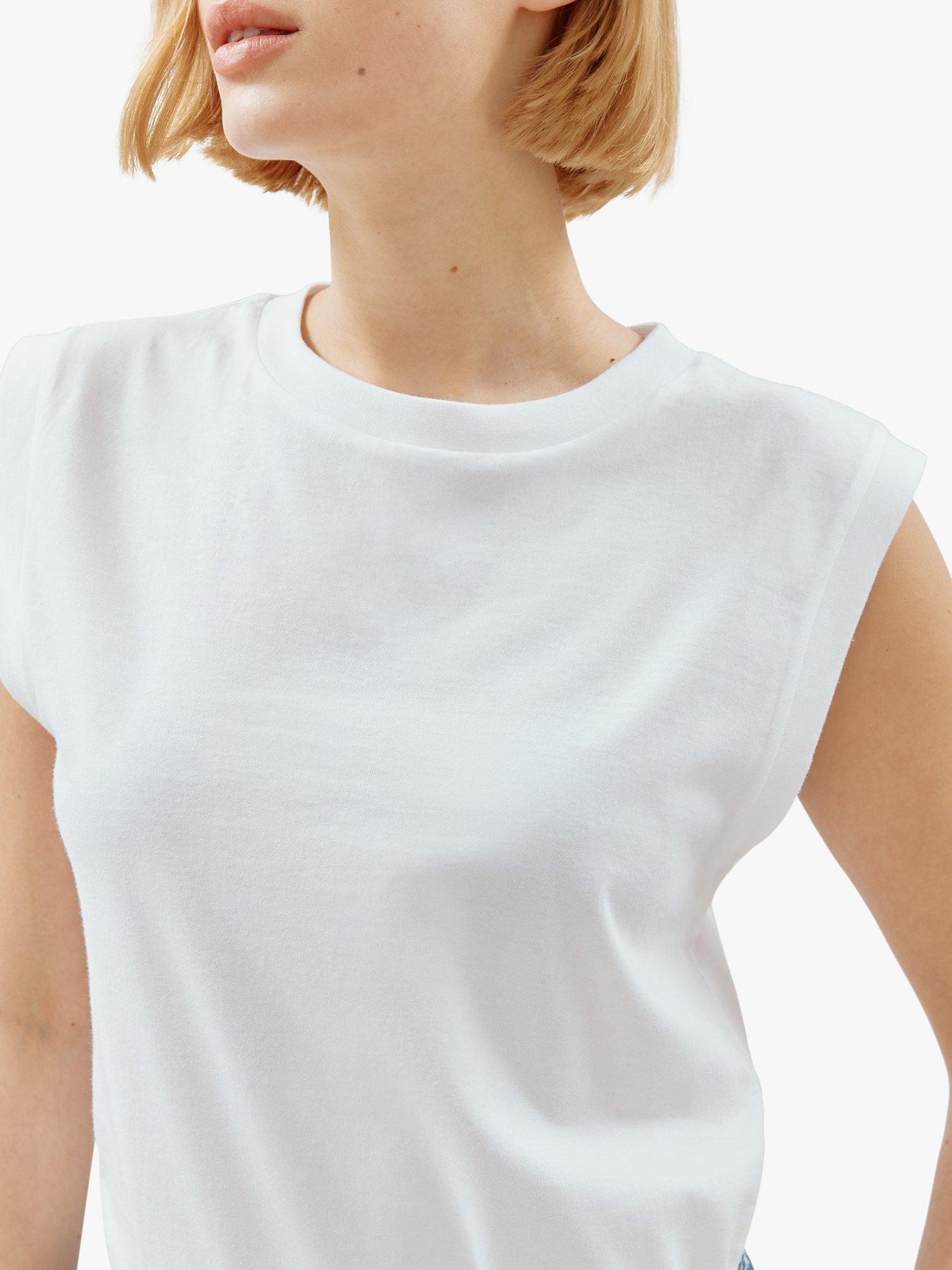 Product image 3 of 4, which shows Albaray Cotton Tank Top, White, 8